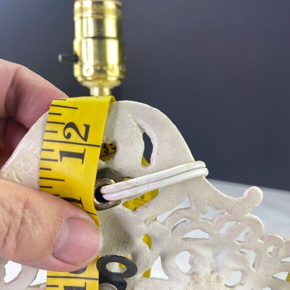 Vintage Salvaged Mirror Lamp Sconce Metal Filigree Wall Mount Light - Picture 7 of 9